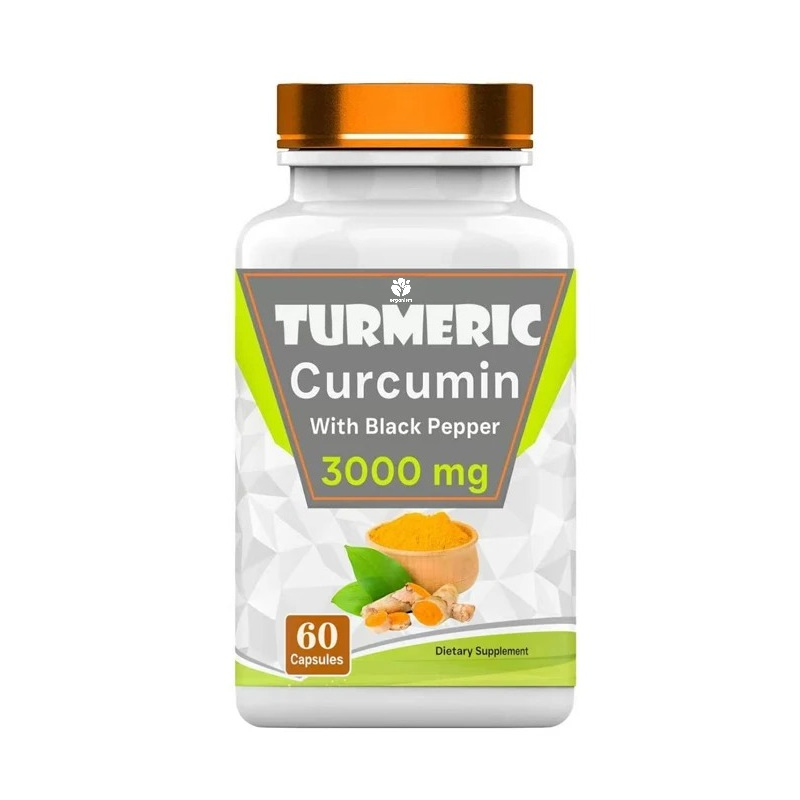 Turmeric Curcumin Capsule - 黒胡椒入りターメリッククルクミンカプセル | 3000mg、超強力ターメリッククルクミンサプリメント | 非遺伝子組み換え