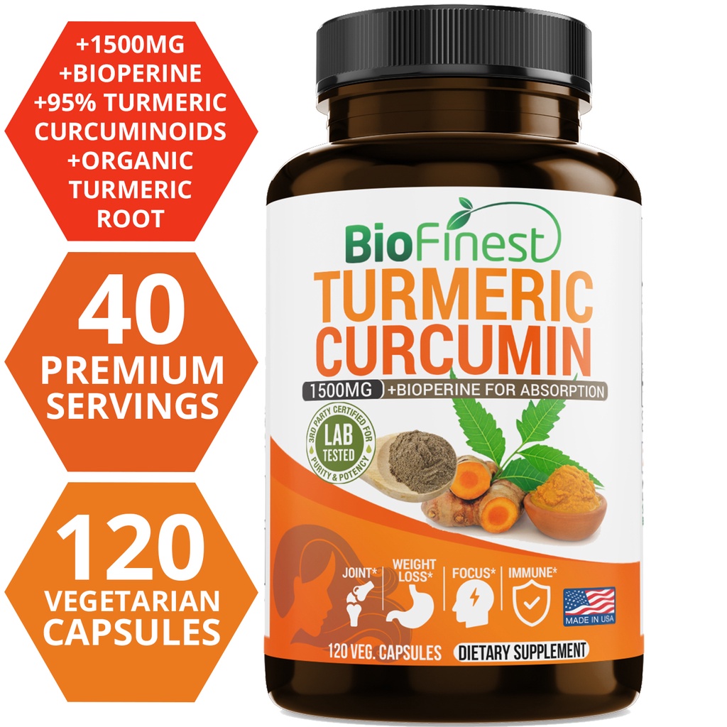 Biofinest クルクミン 1500 Mg 95% クル - Turmeric Curcumin Capsule のレビューと価格