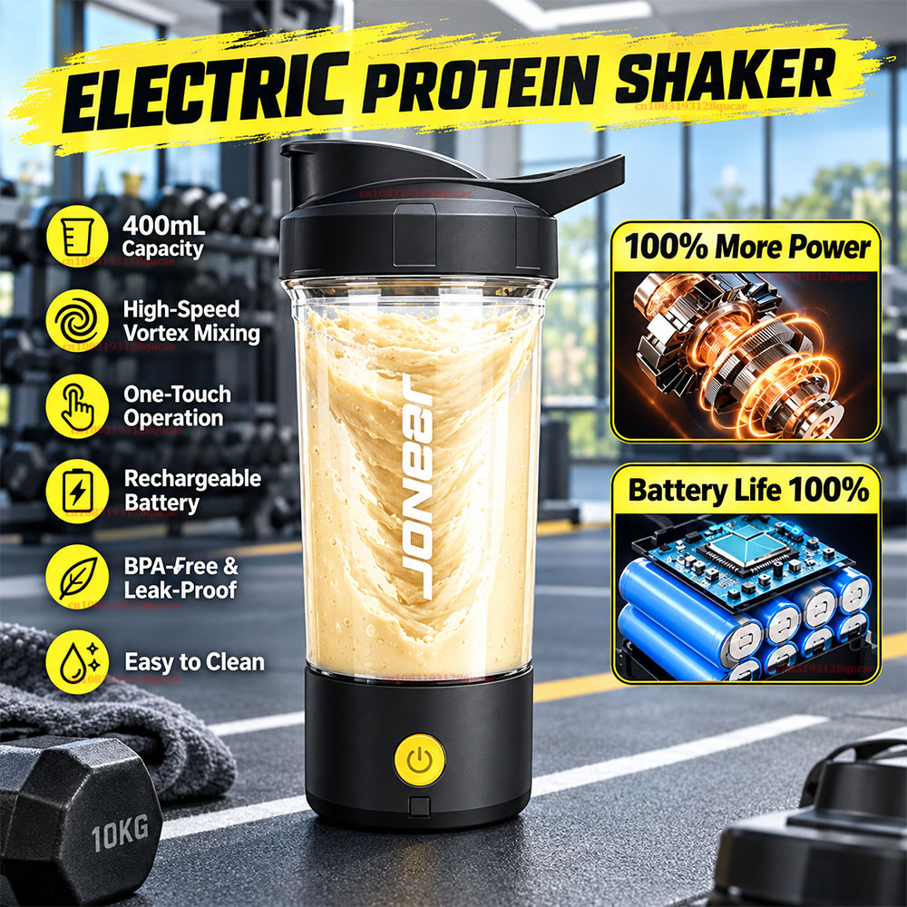 2026年型 新型電動プロテインシェイカーボトル USB自動 - Nutrition And Fitness のレビューと価格